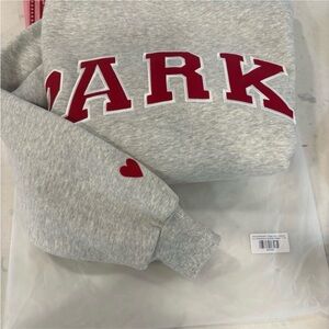 Parke varsity mockneck S/M Brand New crimson and gray